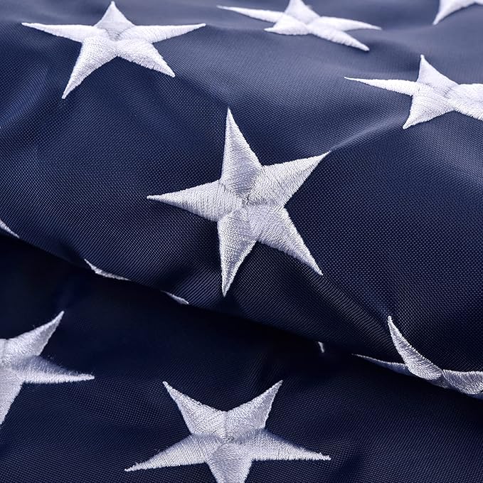 American Flag 4x6 FT, US Flags USA High Wind with Embroidered Stars, Sewn Stripes, Brass Grommets, Durable USA Flag Outdoor Outside