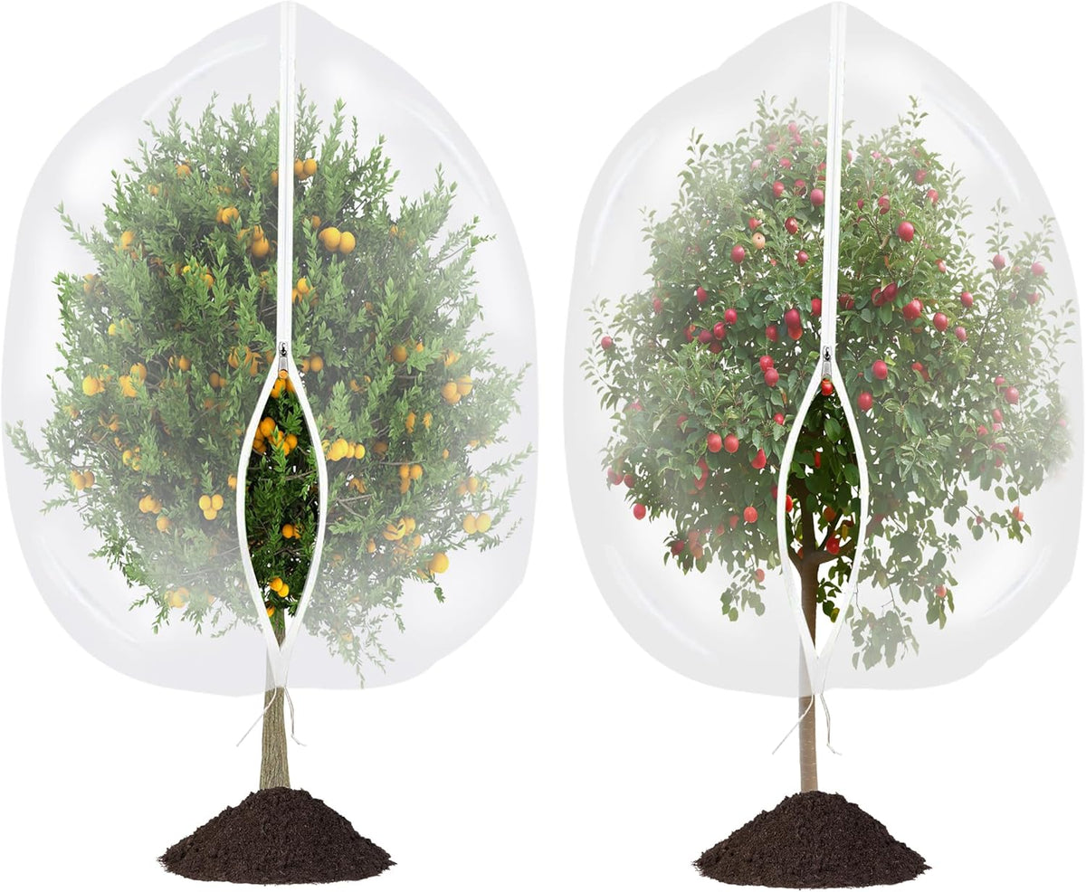 Large Garden Mesh Netting with Zipper and Drawstring,Plants Cover Protection from Anti Birds,Bugs,Cicadas,and Insects-Pest Barrier Bag for Blueberry Bushes,Tomatoes,Citrus,Fruit Tree