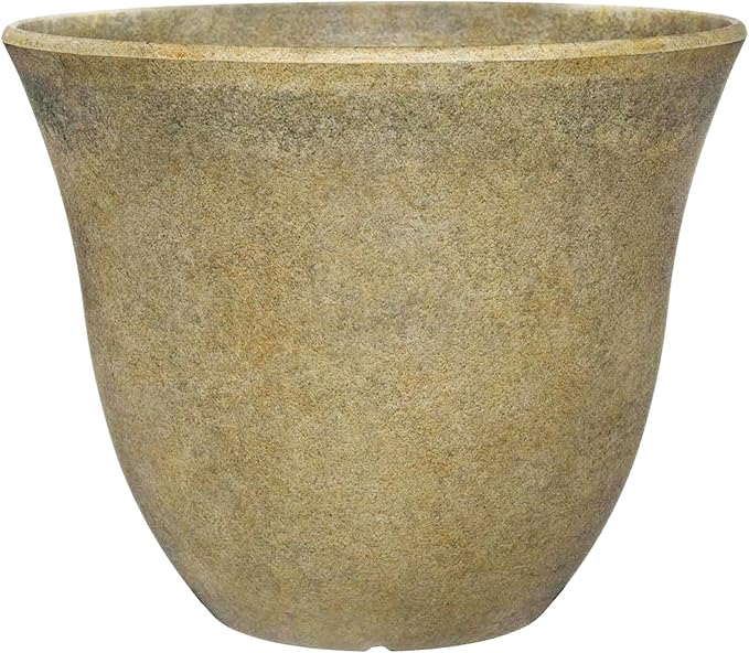 Classic Home and Garden Honeysuckle Planter, Patio Pot, 13" Fossil Stone (One Pack)