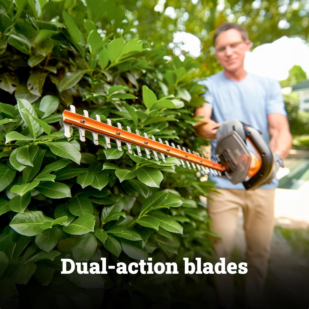 WORX WG261 22" 20V Cordless Hedge Trimmer, Battery & Charger Included