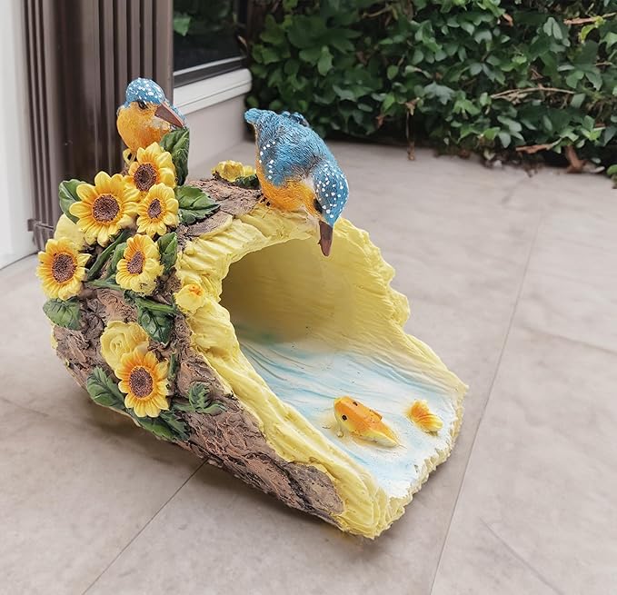 Bird Statues Outdoor Decoration, Resin Statue Garden Decor, Animal Downspout Diverter, Decorative Gutter Extension, 3"4" Downspout Extender Diverter Splash Block