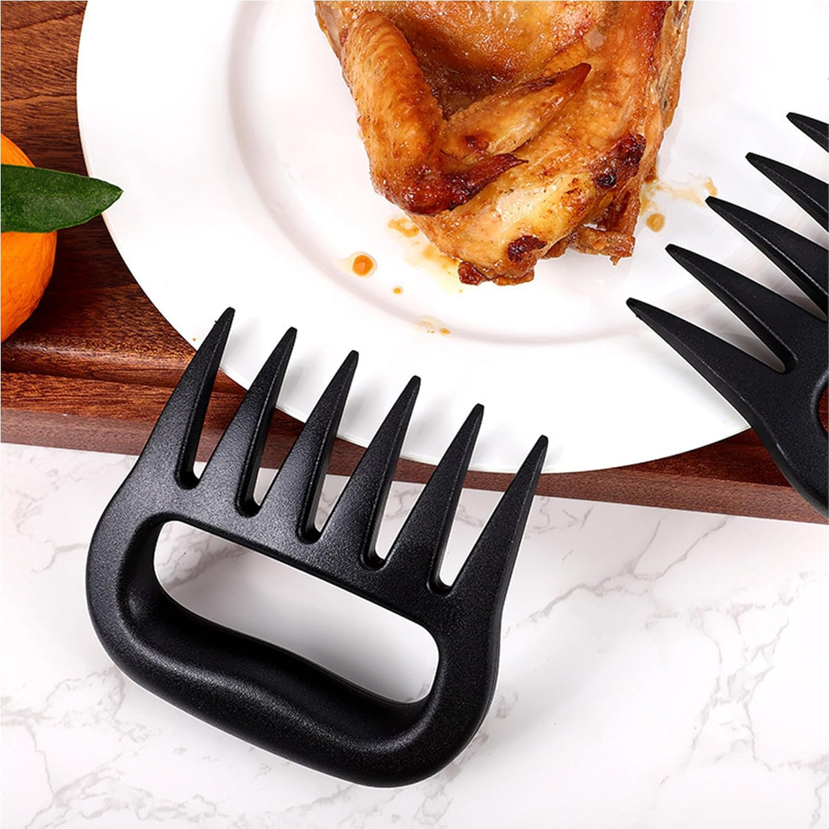 Meat Shredder Claws - Bear Claws for Shredding Meat - Claws for Pulled Pork, Chicken Shredder Tool - Perfect for BBQ Gifts, Easily Lift, Handle, Shred, and Cut Meats - Heat Resistant (Black)
