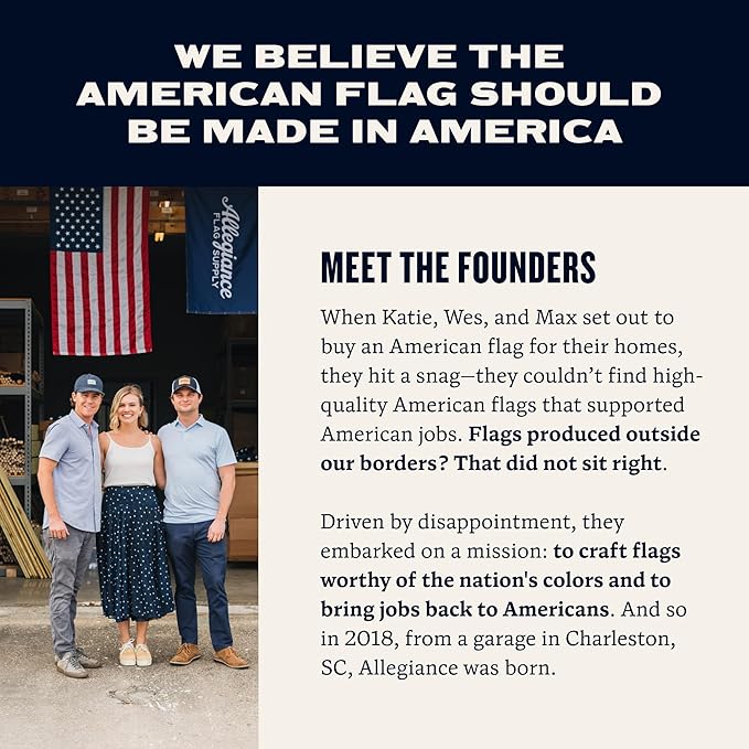 American Flag | American-Sourced Nylon Fabric, Embroidered Stars, Hand-Stitched | Proudly Made in USA (3' x 5')