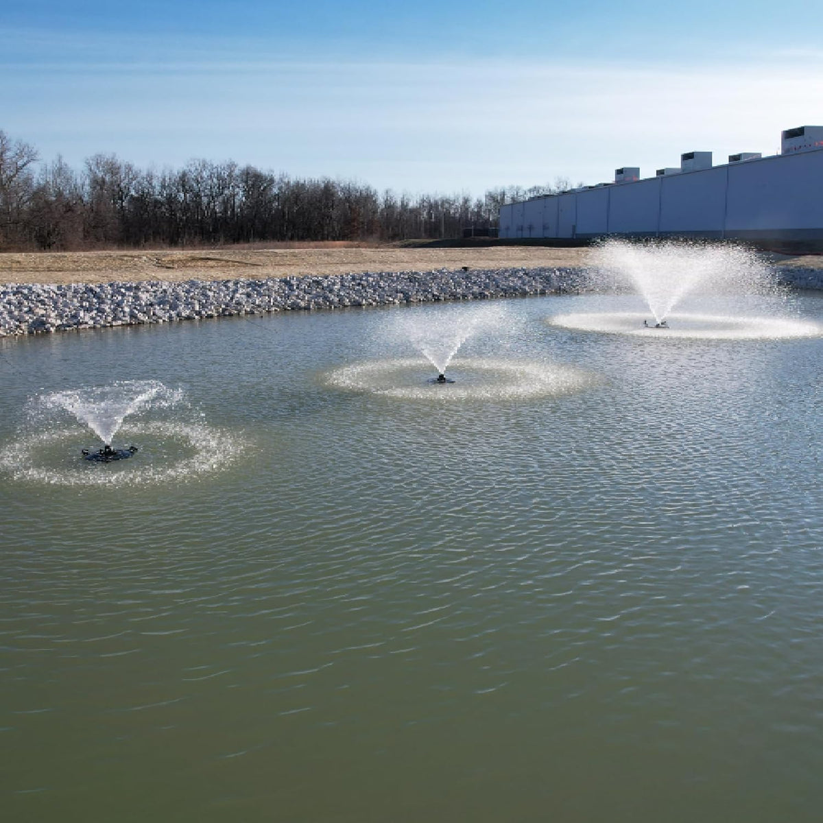 HALF OFF PONDS Floating Fountain – 3/4 HP Pond Aerator, 200' Cord – 8,000 GPH Water Pump – 11 Spray Patterns - Color-Changing LED Lights - for Ponds, Lakes & Water Gardens