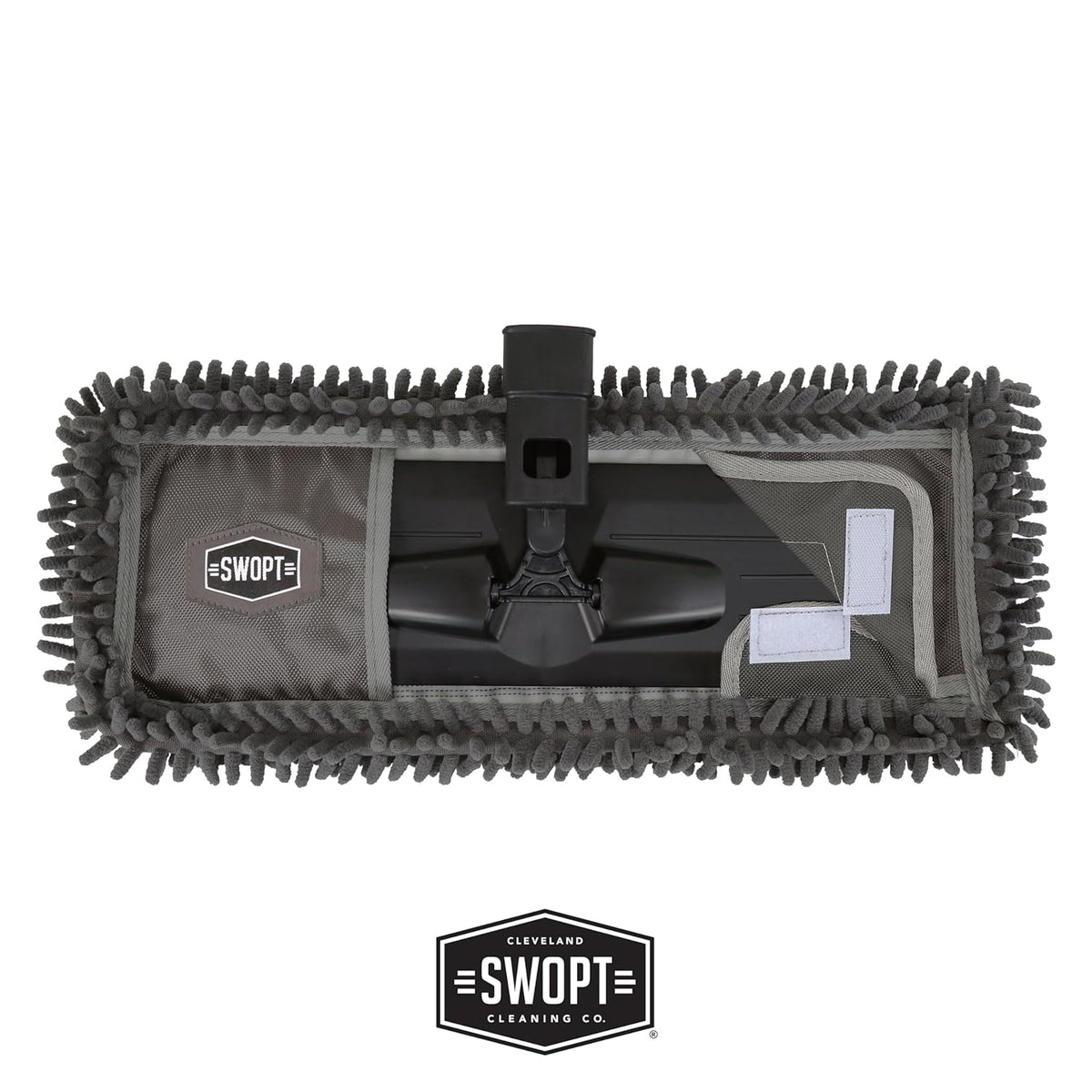 SWOPT 18” Microfiber Dust Mop Head with Refill – Microfiber Mop Head for Use on Wood, Laminate and Tile Floors, Lint Free Cleaning – 5102C6