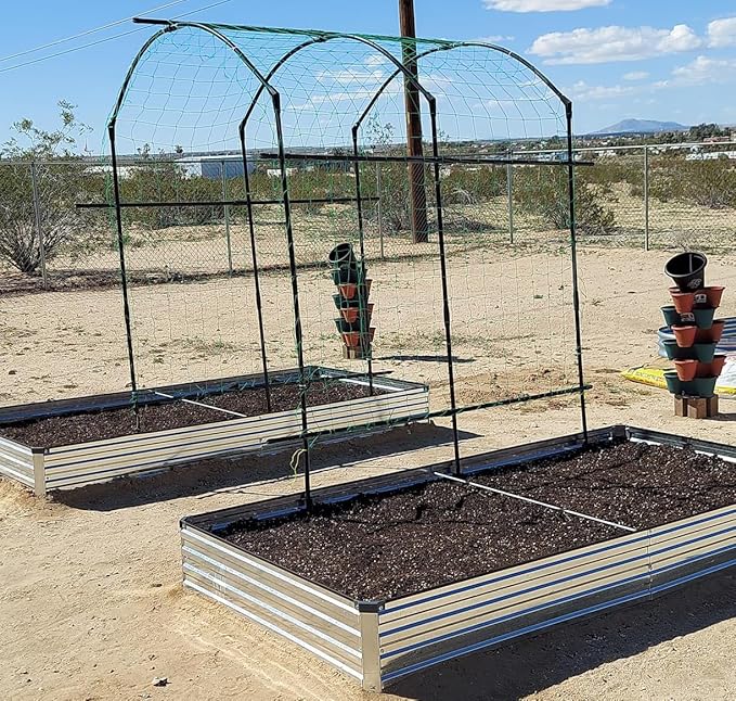 6x1.5x1ft(2 Pack) Galvanized Raised Garden Bed,Outdoor Planter Box Metal Patio Kit Planting Bed for Vegetables Flowers Herb,Silver