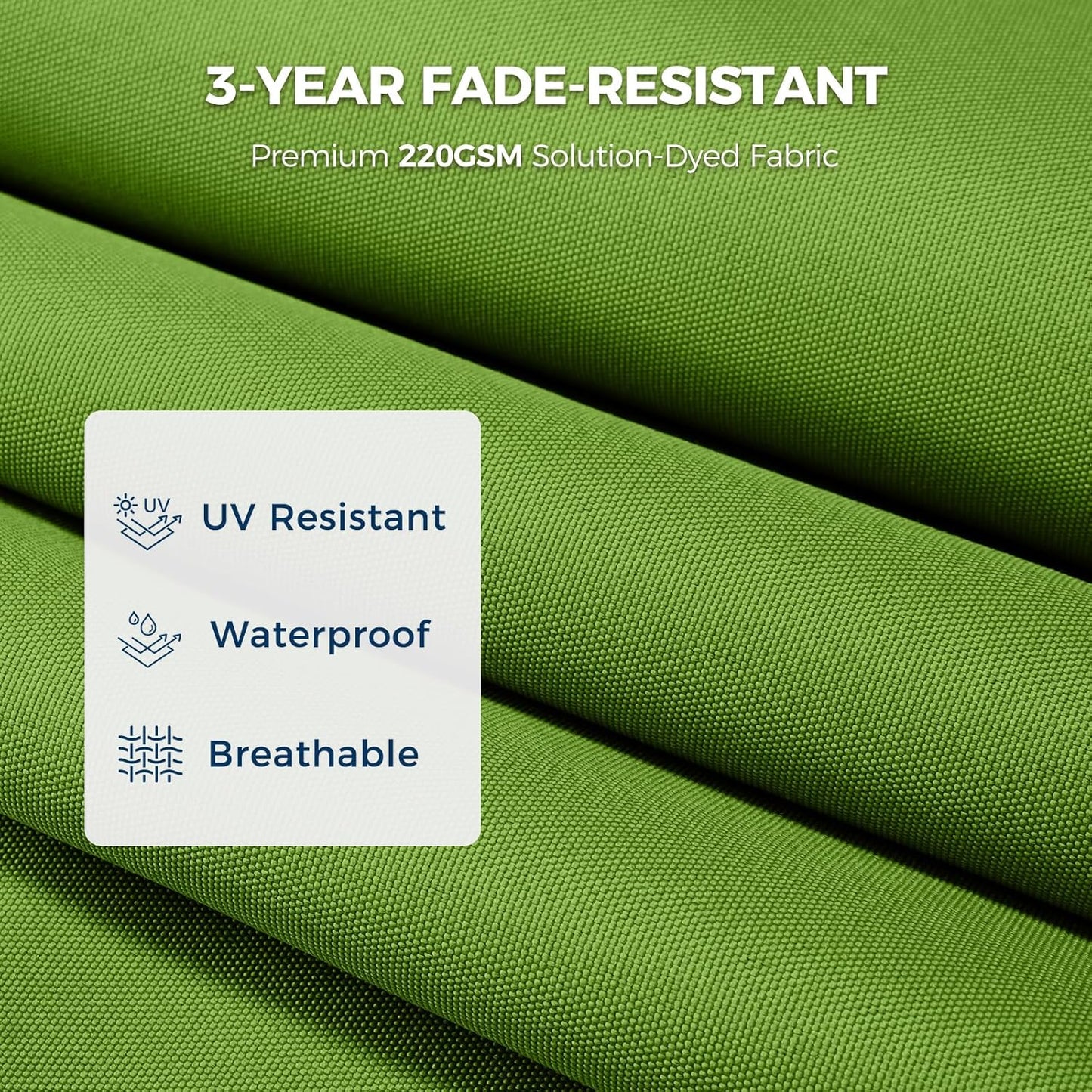 HOMSHADE 10ft Solar Lights Offset Cantilever Patio Umbrella - with Light and Base, LED Lighted Offset Hanging Patio Outdoor Market Umbrella UPF50+ UV Protection with Easy Tilt and Crank (Green)