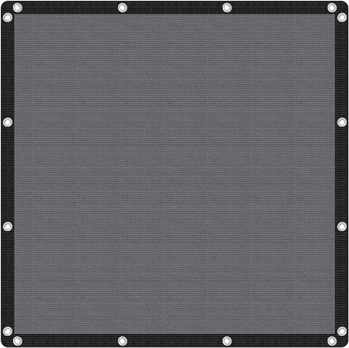 VICLLAX Shade Fabric Sun Shade Cloth with Every 2 FT Grommets for Patio Garden Pergola Cover Canopy 10x20 FT, Grey