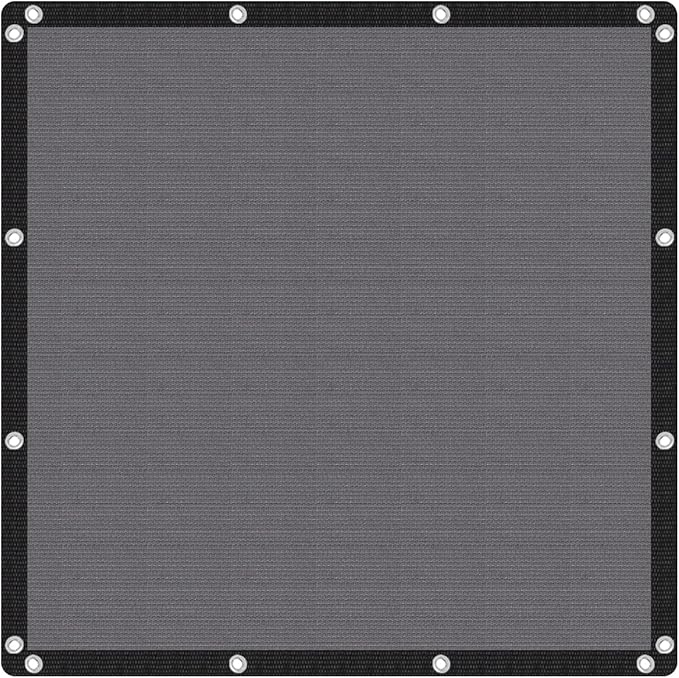 VICLLAX Shade Fabric Sun Shade Cloth with Every 2 FT Grommets for Patio Garden Pergola Cover Canopy 10x13 FT, Grey