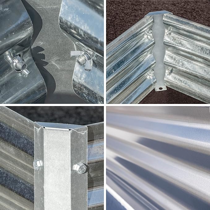 Arrow Sheds GrowIT Galvanized Steel Raised Flower and Plant Bed for The Garden or Greenhouse, 40" x 40" x 11"