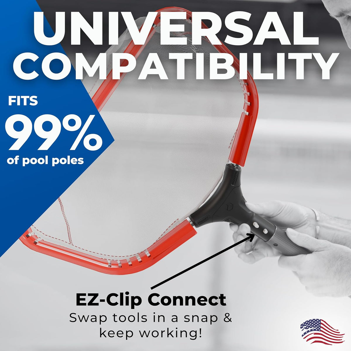 ProTuff Silt & Leaf Rake Bundle - Unlimited Free Replacements - 2-Items: 23 Inch Medium & 17 inch Fine Mesh Pool Cleaner for Sand, Silt, Pollen, Leaves & Twigs - Nearly 24 & 18 inch