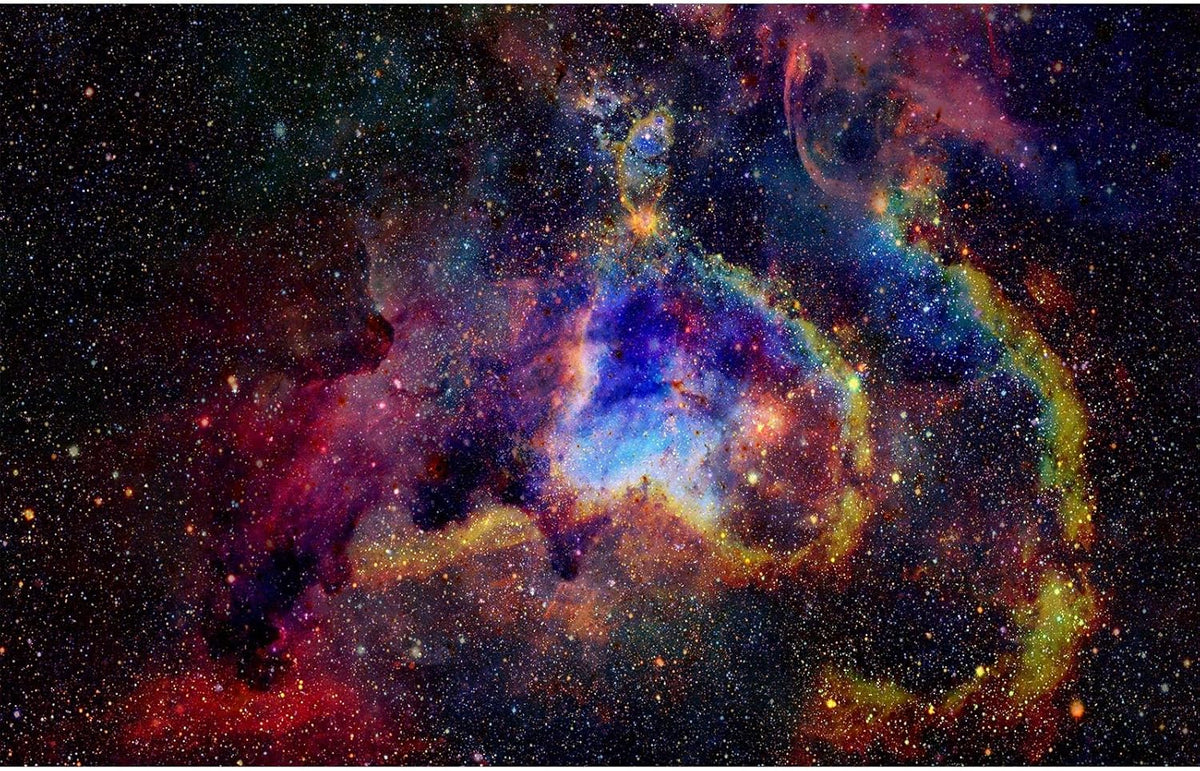 Outer Space Aquarium Background Fantasy Alien Planet Nebula and Galaxies Terrarium Background Stars Nebula Atmosphere Fish Tank Background Outer Space Reptile Tank Background 60x24in