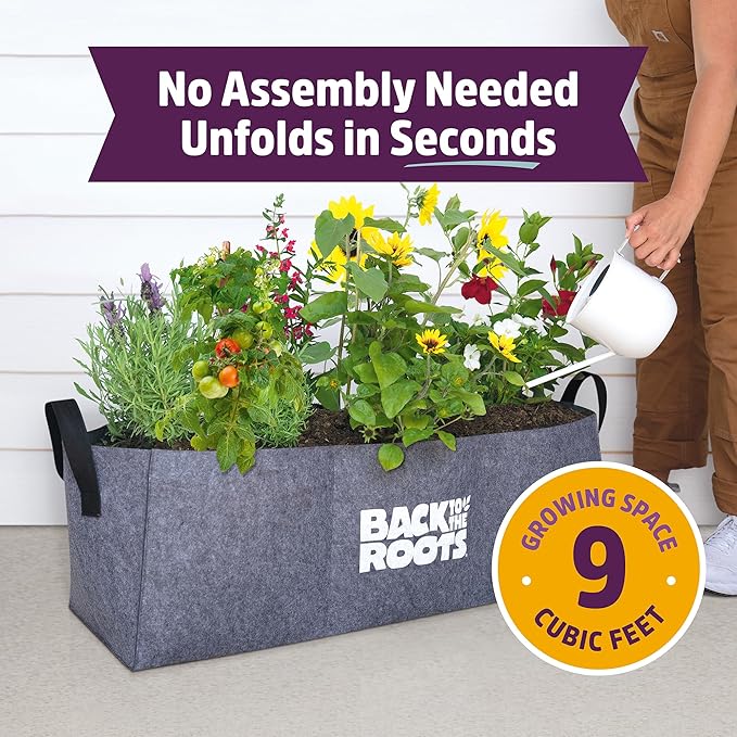 Back to the Roots Breathable Grow Bed, Provides More Oxygen to Roots, Assembles in Seconds 9 cu. ft