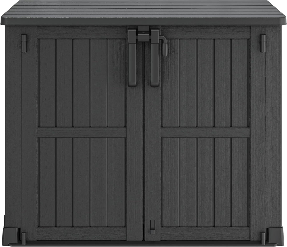 NUNU LAB Outdoor Storage Cabinet 36 Cu.Ft Garden Storage Shed Waterproof Lockable for Garden Hoses, Generator, and Lawn Mower