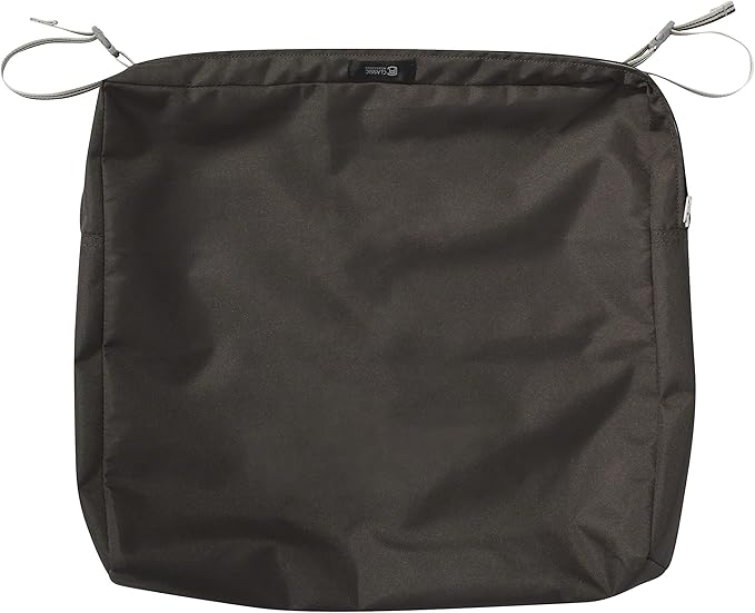 Classic Accessories Ravenna Water-Resistant 21 x 21 x 3 Inch Patio Seat Cushion, Espresso