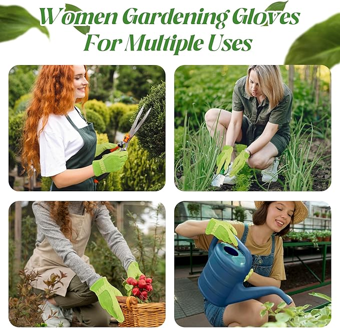 HANDLANDY Women Safety Work Gloves Utility Touch Screen Working Grip Glove for Yardwork Gardening Breathable Mechanic Gloves