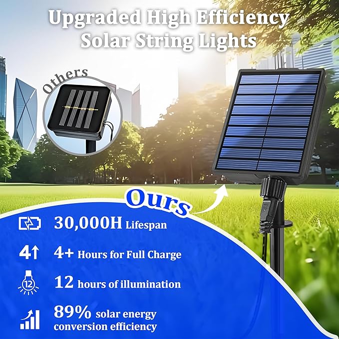 2-Pack 200FT Solar String Lights for Outside, 600 LED Extra-Bright Solar Light Outdoor with 19 Modes & Timer, Waterproof Fairy Solar Lights for Garden Patio Tree Christmas Decorations (Blue), 2021B