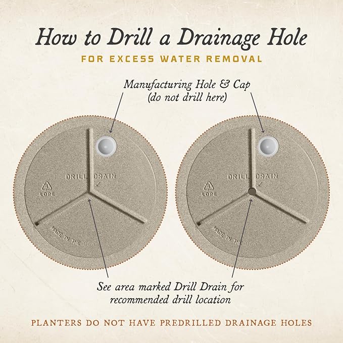 ARBORA 26" Santorini Bowl 2-Pack with Classic Cream Finish - Polyresin Indoor and Outdoor Planter2, Durable, Weatherproof, Lightweight, Large Plant Pots for Patio, Garden, Deck, Entryway
