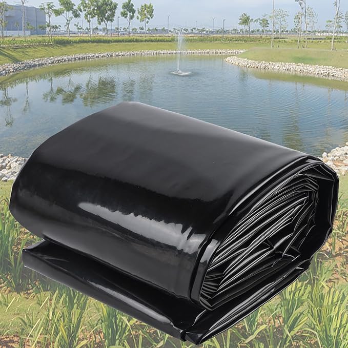 20 x 20 FT Pond Liner, 20 Mil Fish Pond Liner Pond HDPE Liner, Pond Liners for Outdoor Ponds, Koi Ponds, Garden Fountain, Waterfall