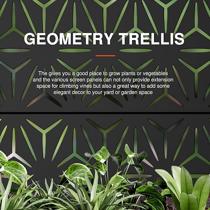 Casaphoria Metal Raised Garden Bed with Trellis and Wheels, 72"x35"x16" Arched Planter Box for Climbing Plants, Vegetables & Vines, Features Drainage Holes and Privacy Screen (Black-Star)