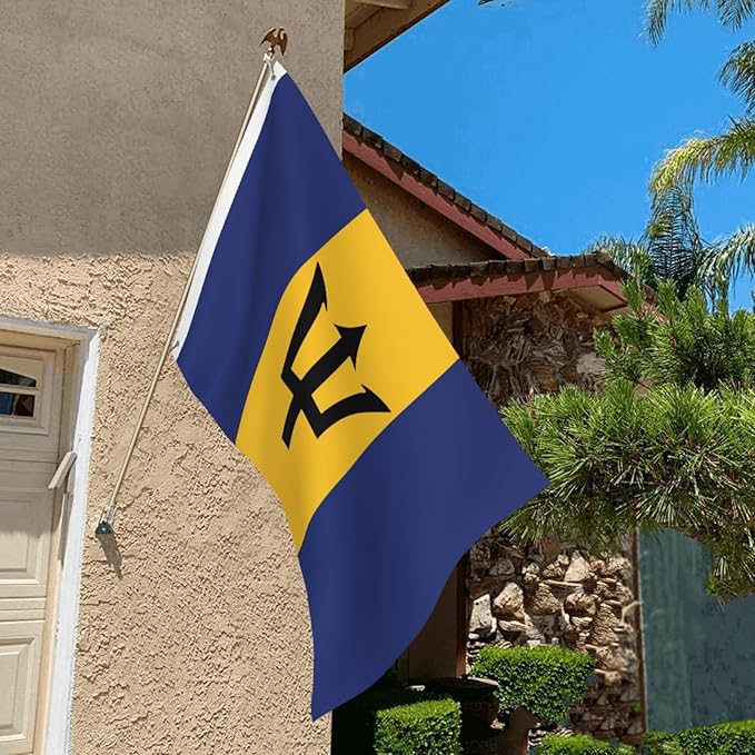 Barbados Barbadian Flag Garden Yard House 2x3 ft Flags Double Sided Print Banner Indoor Outdoor Party Home Decorations for Boat Dorm House Balcony