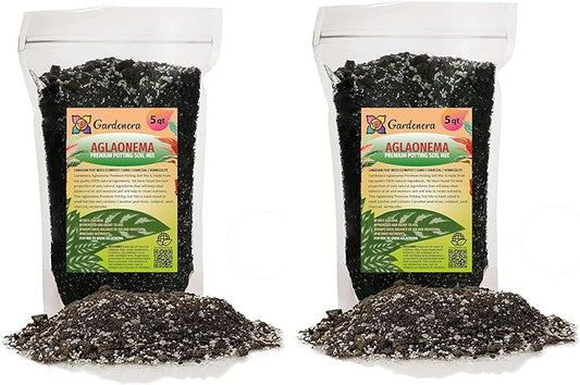 Aglaonema Plant Potting Soil - All-Natural Blend for Thriving Aglaonema Plants - Boosts Root Health and Distinctive Foliage - 10 Quart