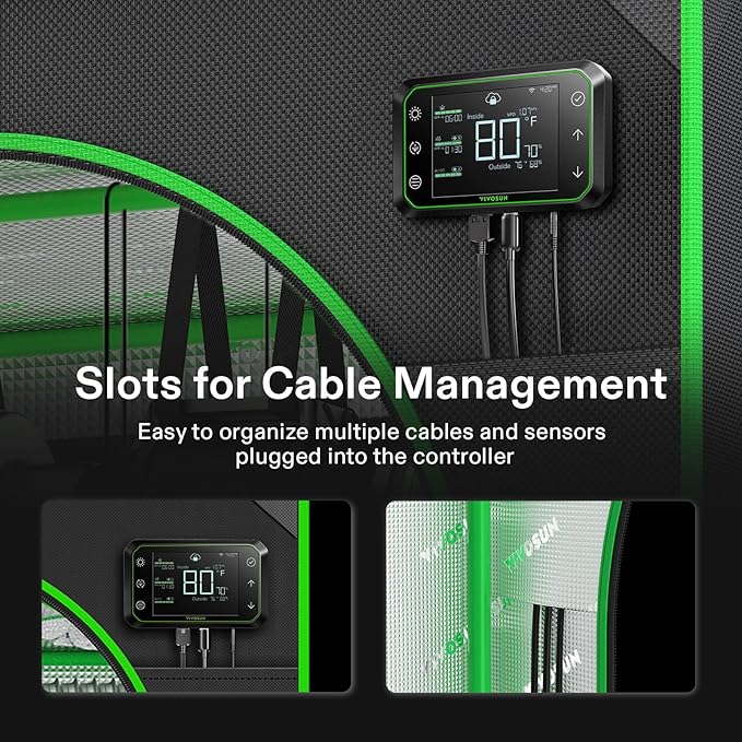 VIVOSUN GIY Smart Grow Tent System 4x4, WiFi-Integrated Grow Tent Kit, with Automate Ventilation and Circulation, Schedule Full Spectrum 200Wx2 LED Grow Light, and GrowHub E42A Controller