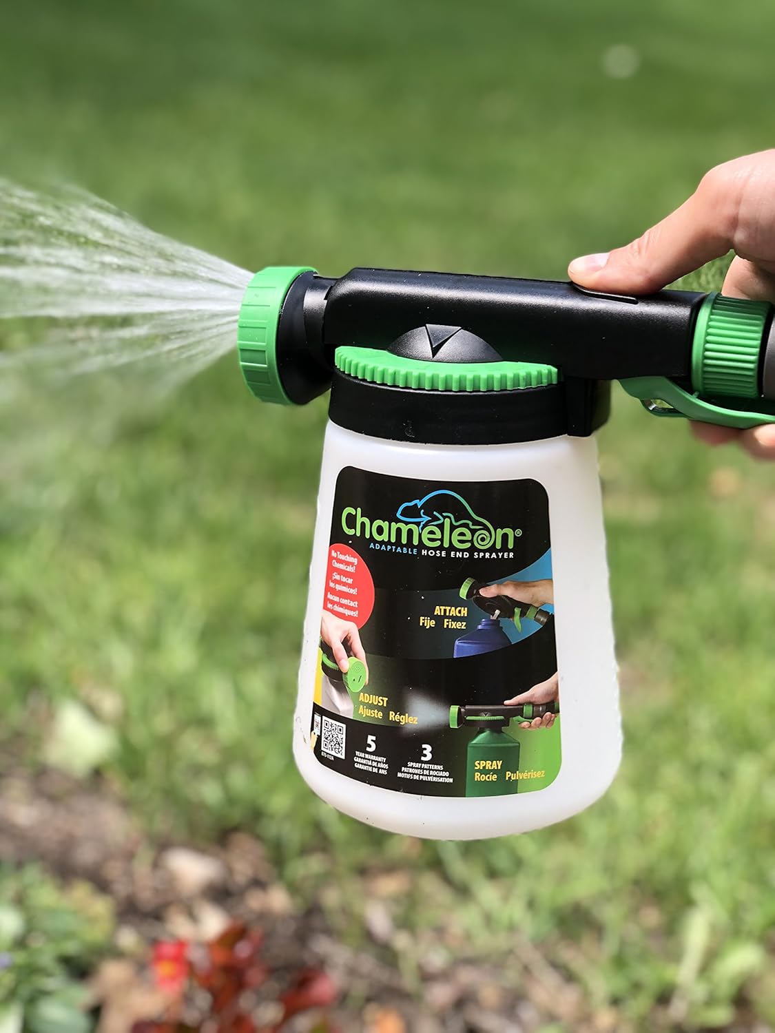 RL Flo-Master Chameleon Hose End Sprayer for use with Fertilizers, Weed Killers, Fungicides and Insect Killers, 32 ounce Refillable Bottle Included