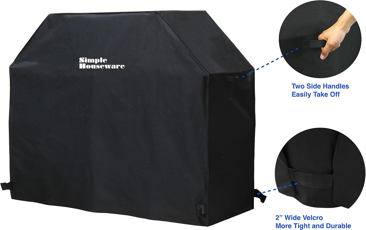 Simple Houseware 58 in. Waterproof Heavy Duty Gas BBQ Grill Cover, Weather-Resistant Polyester