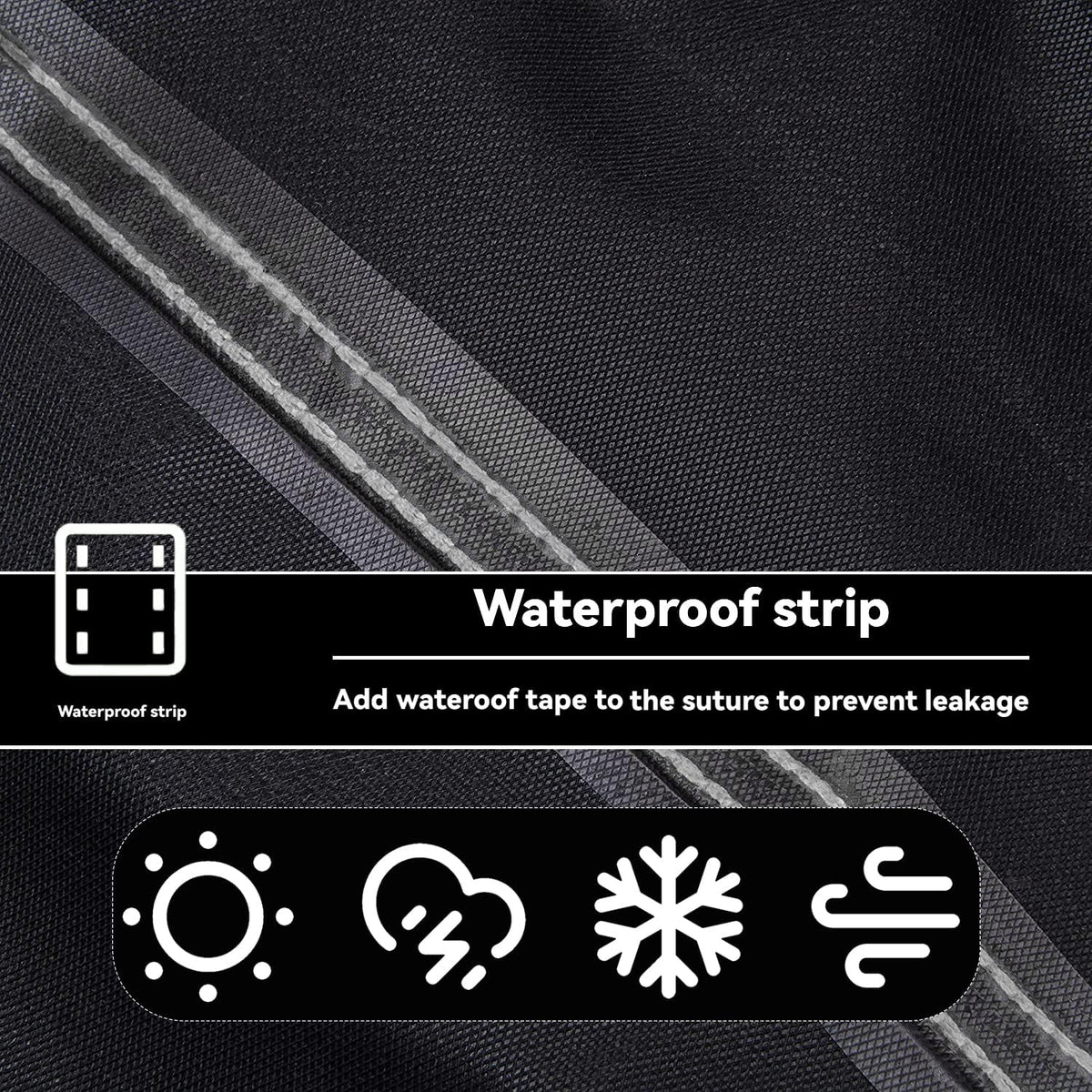 Outdoor Prep Table Cover - Heavy Duty Waterproof Cover for Outdoor Stainless Steel Table,Black
