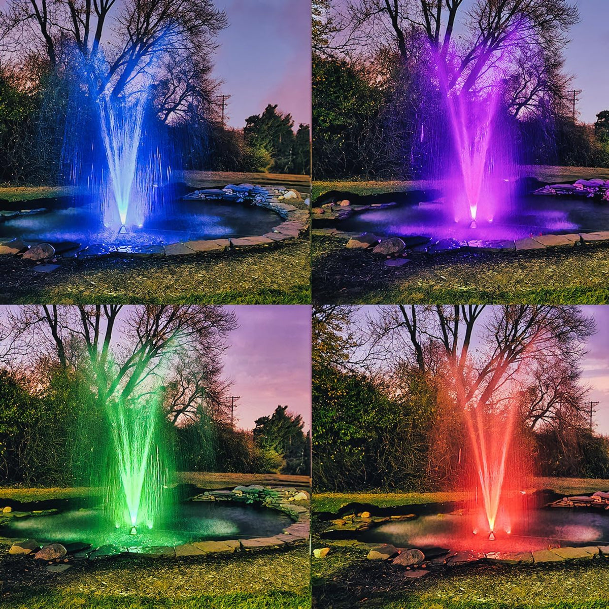 Custom Pro Color Changing Universal Upgraded Premium Light Kit for Oase & Pond Boss 1/4 HP Floating Fountain w/Remote