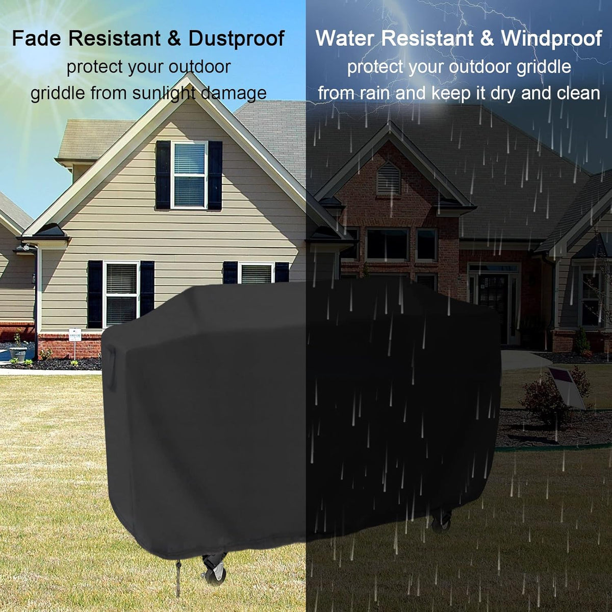 Flat Top Grill Cover for Royal Gourmet GD401 Propane Gas Grill, 68 Inches Waterproof Cover for Outdoor 36“ Griddle/Propane Griddle/Gas Griddles/Flat Grill-68 x 23 x 35.8 inches