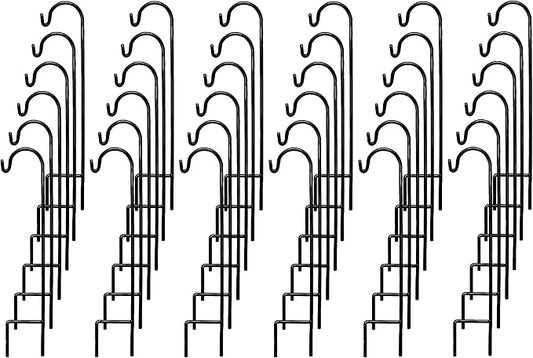 Ashman Shepherd's Hooks 35 Inch (36 Per Pack), Black, Made of Premium Metal for Hanging Solar Lights, Bird Feeders, Mason Jars, Christmas Lights, Lanterns, Garden Stakes and Wedding Décor.