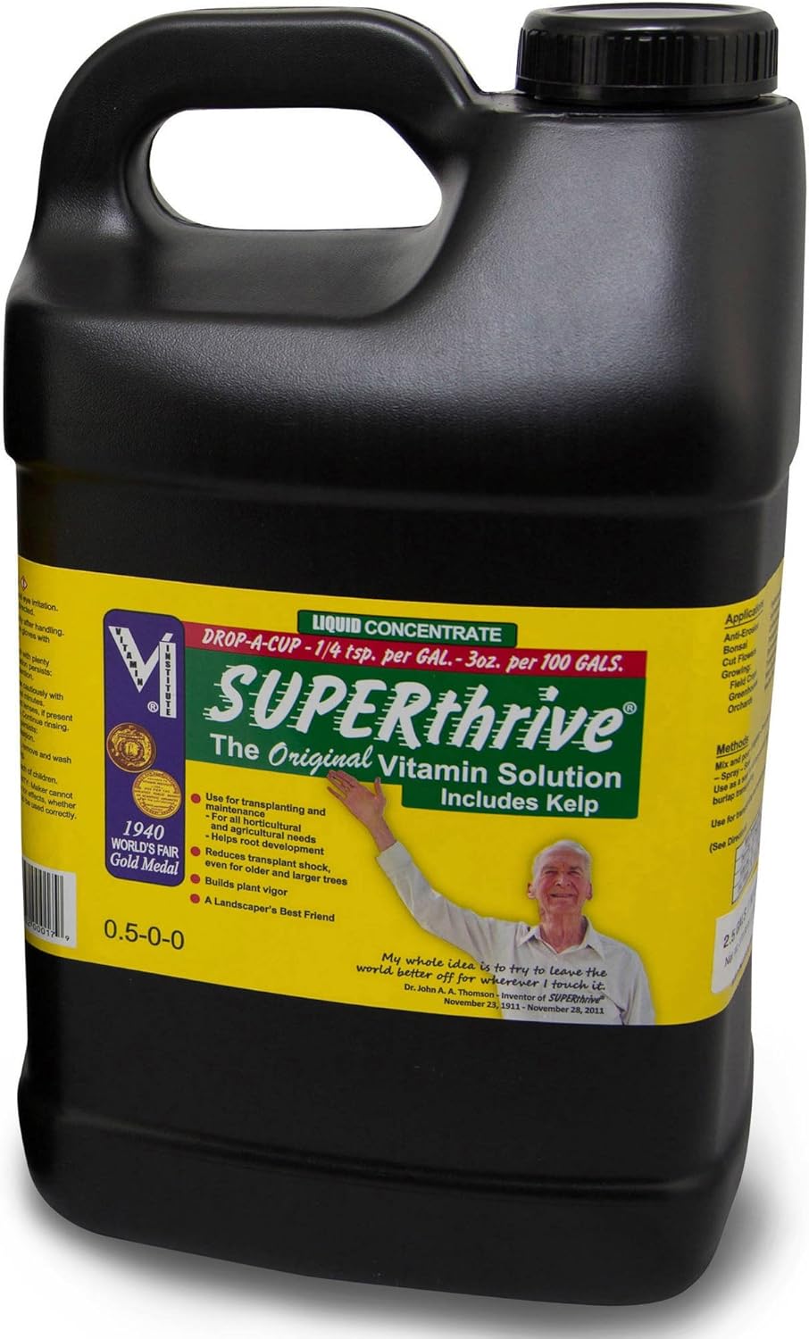 SUPERthrive VI30181 Plant Vitamin Solution, 2.5 Gallon