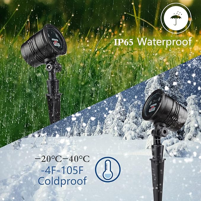 Christmas Lights Projector Outdoor, Waterproof Christmas Laser Lights with Remote Control for Outdoor Outside Christmas Decorations Farmhouse Christmas Decor