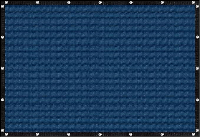 VICLLAX Shade Fabric Sun Shade Cloth with Every 2 FT Grommets for Patio Garden Pergola Cover Canopy 10x12 FT, Dark Blue