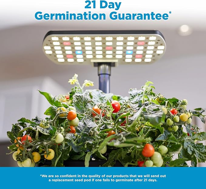 AeroGarden Harvest 2.0, Indoor Garden Hydroponic System with LED Grow Light, Holds up to 6 AeroGarden Pods, Charcoal