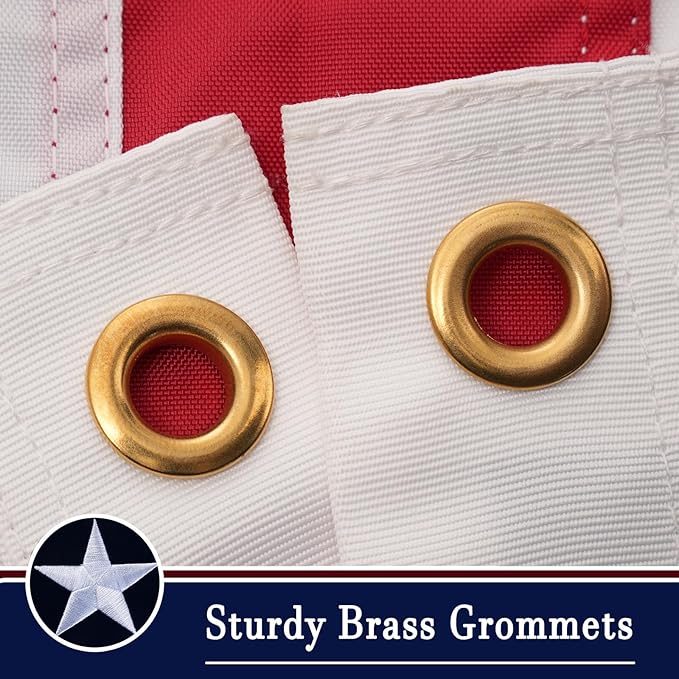 AZCOVER American Flag 2x3 FT US Flag for Outside Heavy Duty Nylon American Flags 24x36 Inch for Outdoor with Embroidered Stars Sewn Stipes and Brass Grommets