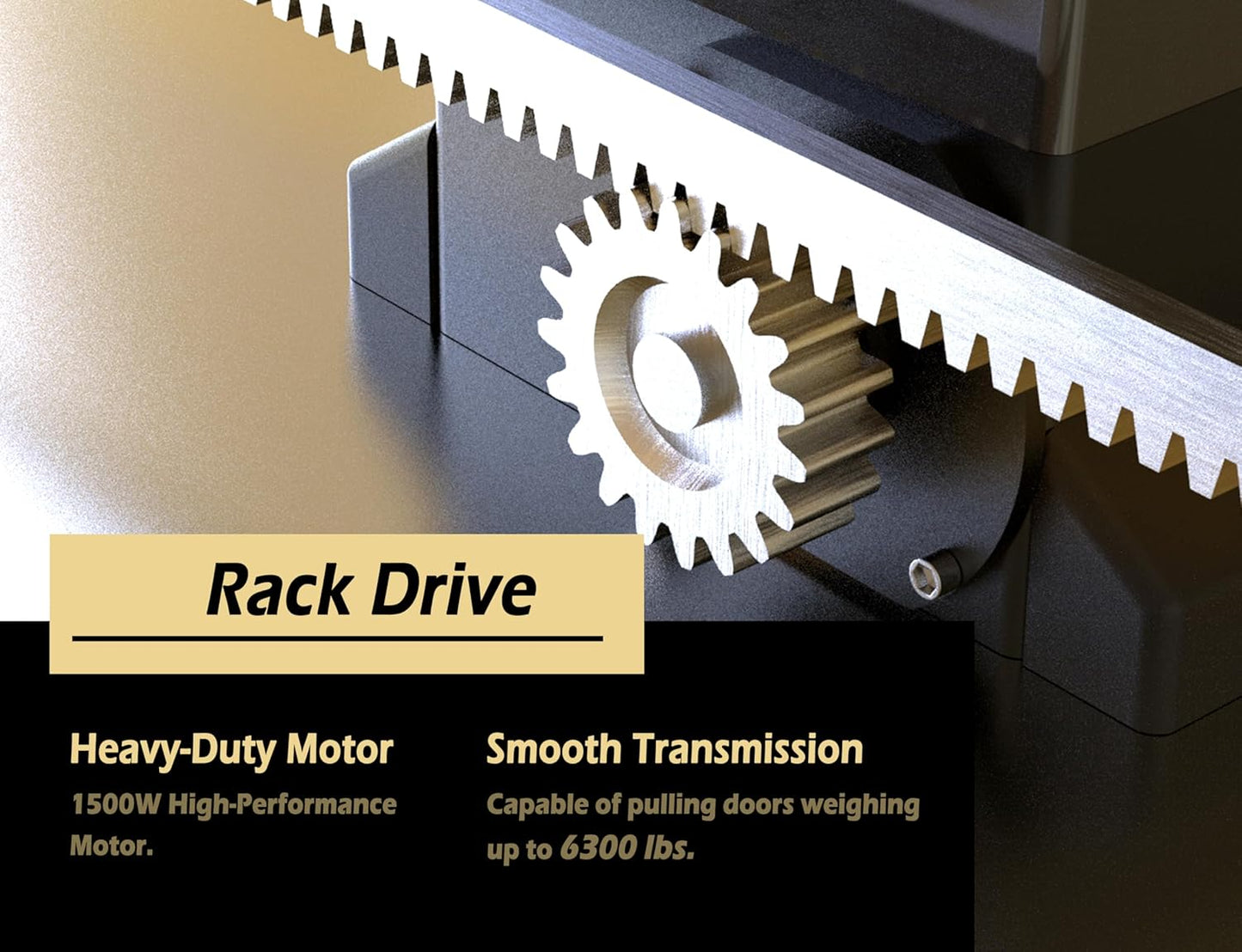 Blütezeit 6300lb WiFi Sliding Gate Opener App Control, Extra Heavy Duty Automatic Slide Gate Motor Rack Driven with 2 Remote Controls & IR Sensor Complete Hardware Kits for Rolling Driveway Gates