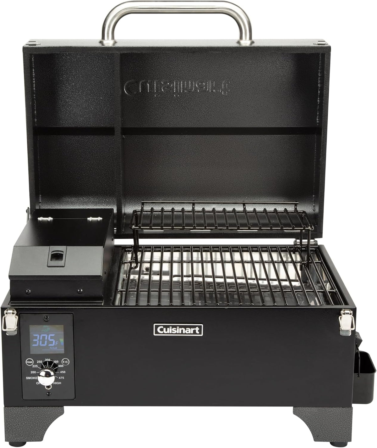 Cuisinart 8-in-1 Portable Wood Pellet Grill and Smoker, Compact for RV, Tailgates, Camping, and Backyard Cooking, Smoky Flavor, Versatile Meat Smoker