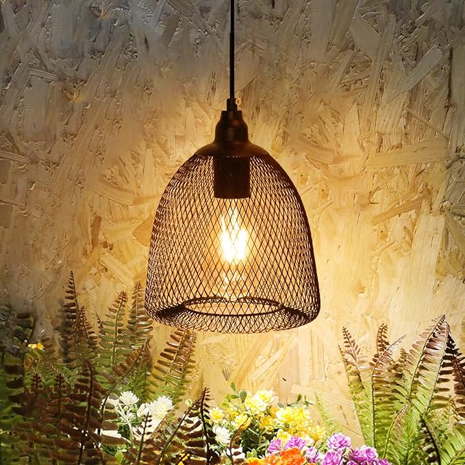 Battery Operated Hanging Light with 6 Hours Timer-Outdoor Indoor Pendant Chandelier Waterproof Lamp Lantern for Gazebo Porch Garden Patio Decorative Metal Warm White Bulb