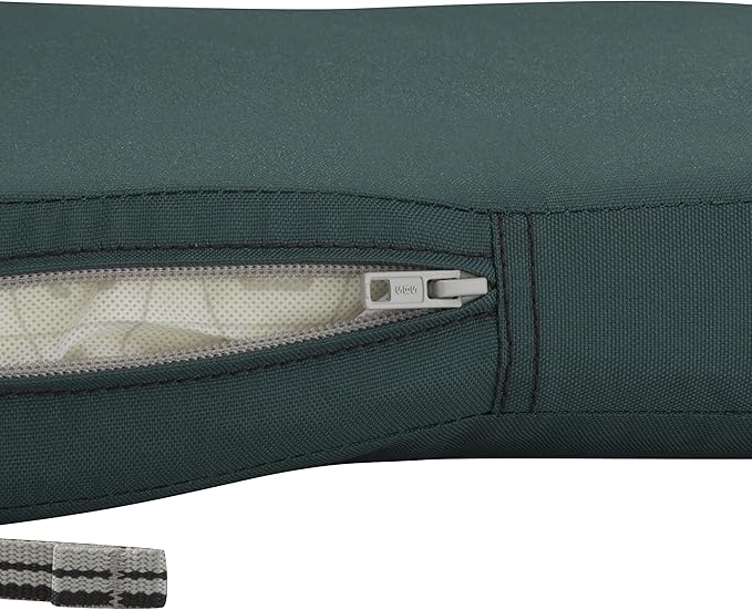 Classic Accessories Ravenna Water-Resistant Patio Chair Seat Cushion, 18 x 18 x 2 Inch, Mallard Green, Patio Furniture Cushions