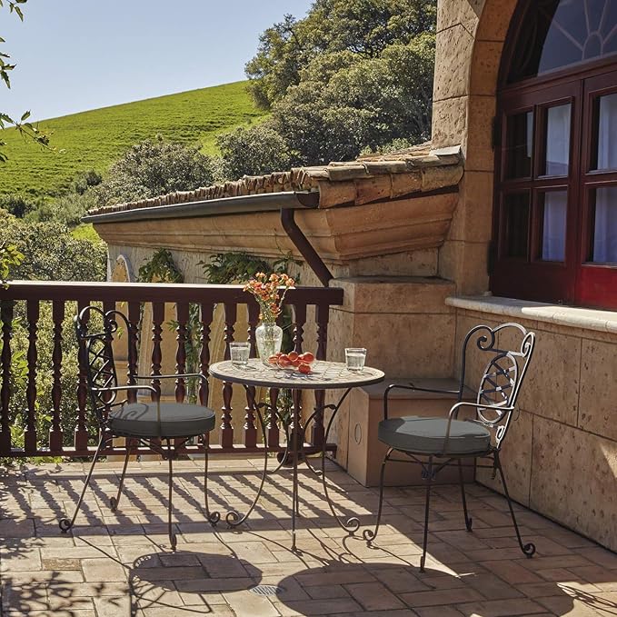 Classic Accessories Montlake Patio Furniture Cushion, 21"W x 22"H x 4"Thick, Light Charcoal