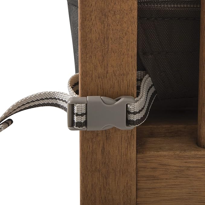 Classic Accessories Ravenna Water-Resistant 21 x 19 x 5 Inch Patio Seat Cushion, Espresso, Patio Loveseat Cushion