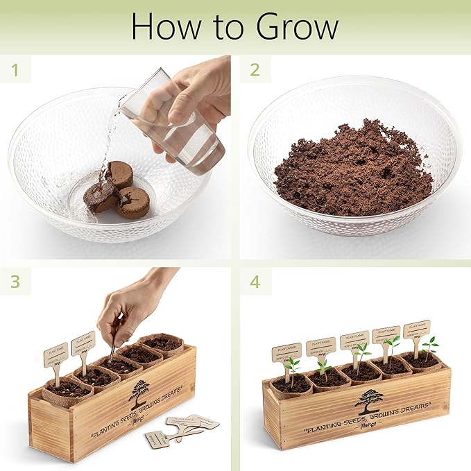 Bonsai Tree Kit for Beginners – 5X Unique Japanese Bonzai Trees | Complete Indoor Starter Kit for Growing Bonsai Plants with Tools & Planters – Gardening Gifts for Women & Men