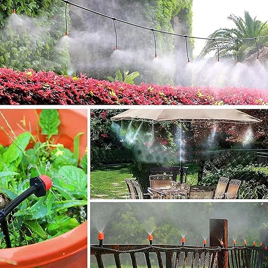 98.5FT Drip Irrigation System Kit, 149 Pack Automatic Irrigation System, Greenhouse Micro Drip Irrigation Kit for Garden Greenhouse, Flower Bed,Patio,Lawn