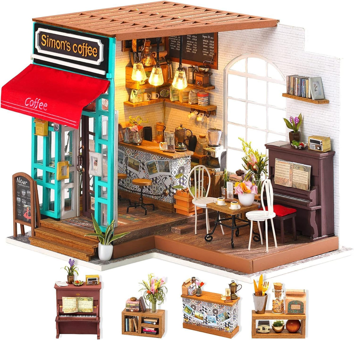 Rolife 1:20 Miniature House Kits-Tiny House Kit-DIY Miniature Dollhouse Kits for Adults-Model Building Craft Kits-Hobbies Gifts for Women and Men