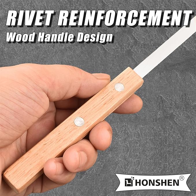 22-Inch Long Flat BBQ Skewers, HONSHEN 3/8 Inch Heavy Duty Stainless Steel Wide Blade with hardwood Handle barbecue skewers for Grilling Meat,Chicken,Beef-Set of 12 (22Inch Flat BBQ Skewers 12p)