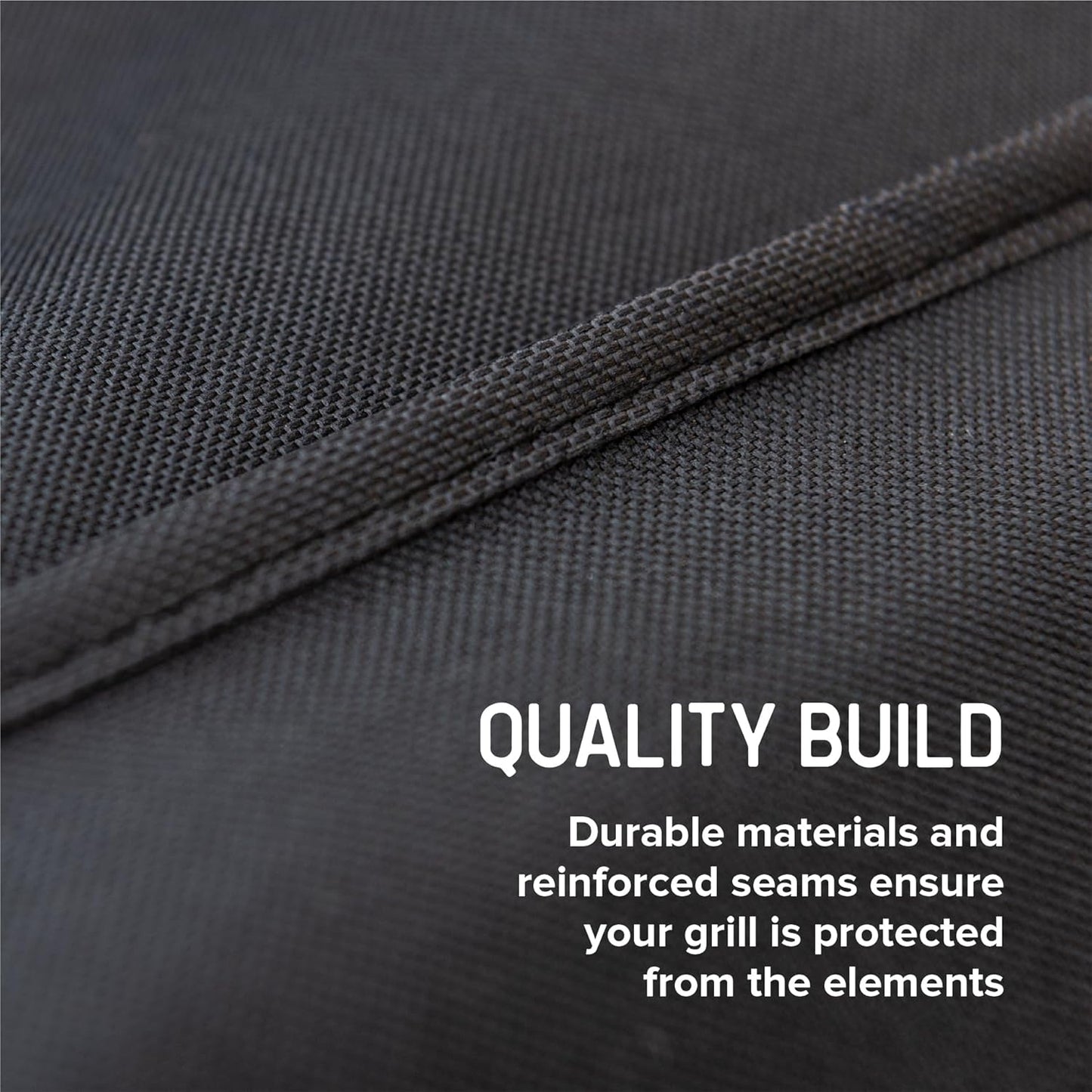 56" Gas Grill Cover, Water-Resistant Heavy Duty Polyester PVC Blend, Adjustable Straps, Built-in Pouch, Designed for Standard 3 & 4-Burner BBQ Grills, Black - 700-20141