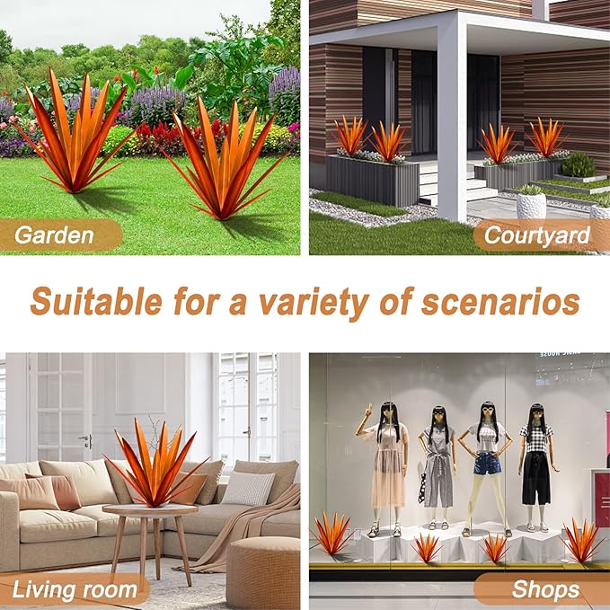 Homight Metal Country Tequila Sculpture DIY Plant Home Decor Garden Ornament Indooutdoor Statuette Patio Lawn Stake Decoration Gift